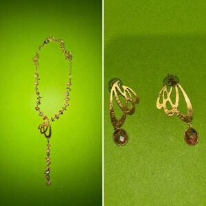 EARTHBOUND Gold and Purple Necklace Set